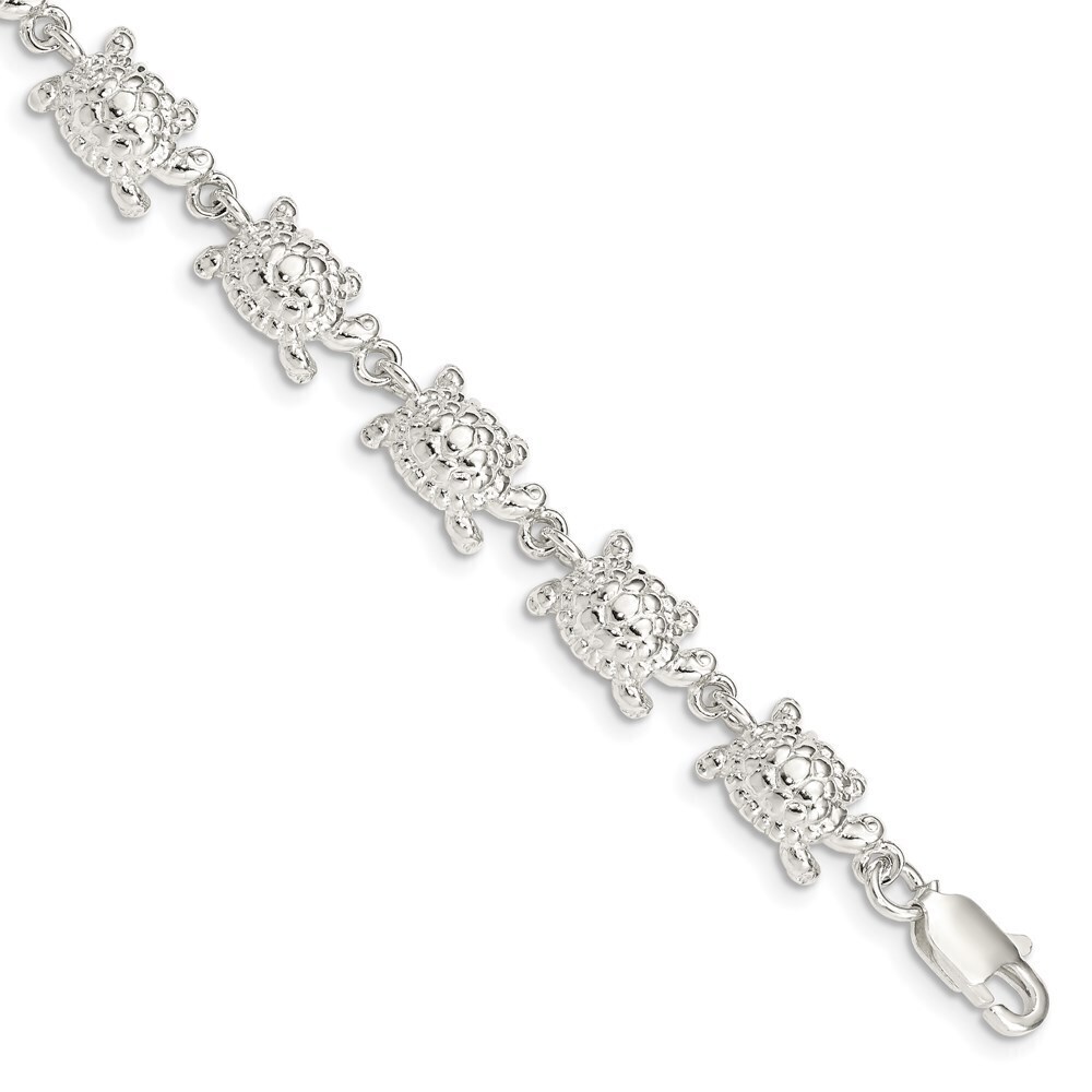 Kazi Luxury Sterling Silver Turtles Bracelet